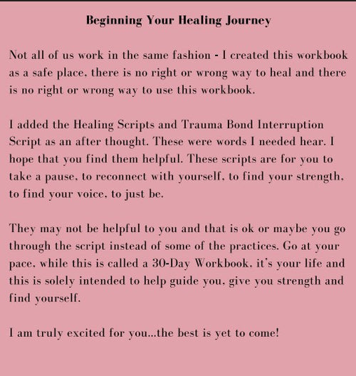 The Best 30-Day Healing Workbook
